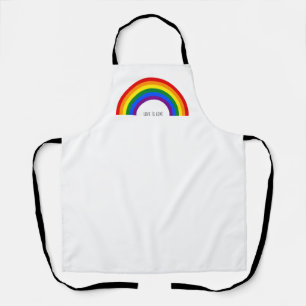 Gay Pride Regenbogen. Liebe ist Liebe. Schürze
