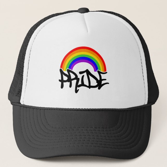 Gay Pride-Regenbogen Truckerkappe (Vorderseite)