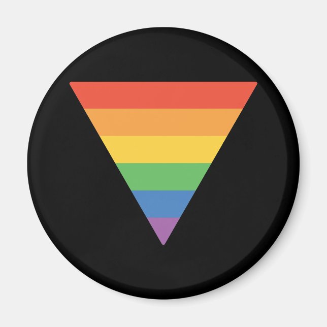 Gay Pride-Regenbogendreieck Magnet (Vorne)