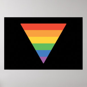 Gay Pride-Regenbogendreieck Poster