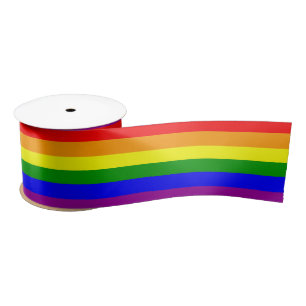Gay Pride-Regenbogenfarben Satinband