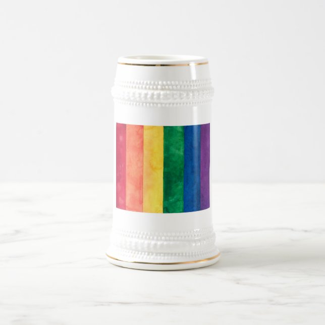 Gay Pride-Regenbogenflagge Bierglas (Mittel)