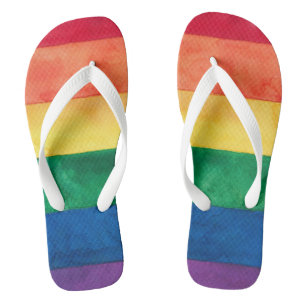 Gay Pride-Regenbogenflagge Flip Flops