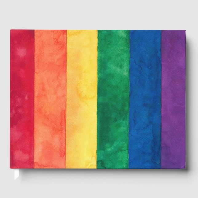 Gay Pride-Regenbogenflagge Gästebuch (Vorderseite)
