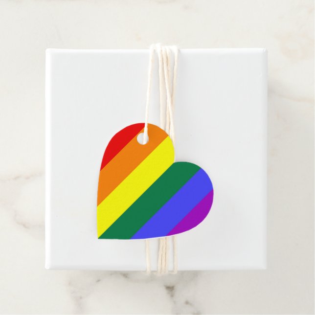 Gay Pride-Regenbogenflagge Geschenkanhänger (Beispiel)