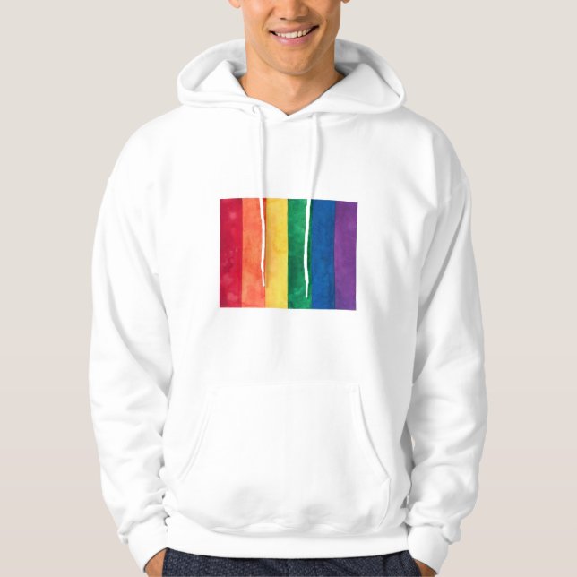 Gay Pride-Regenbogenflagge Hoodie (Vorderseite)