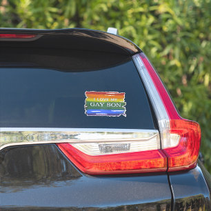 Gay Pride-Regenbogenflagge I Liebe My Gay Son LGBT Aufkleber