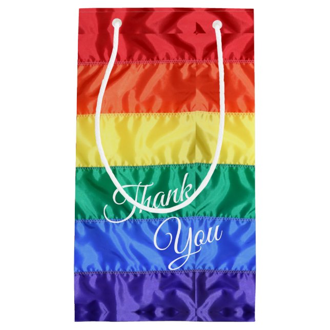 Gay Pride-Regenbogenflagge LGBT LGBTQ Regenbogenst Kleine Geschenktüte (Vorderseite)