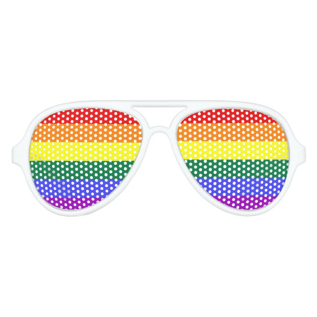 Gay Pride-Regenbogenflagge LGBT Sonnenbrille (Vorderseite)