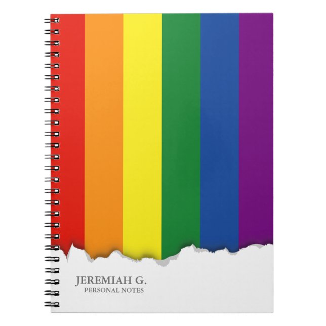 Gay Pride-Regenbogenflagge Notizblock (Vorderseite)