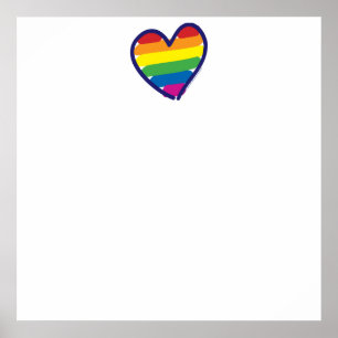 Gay Pride-Regenbogenflagge Poster