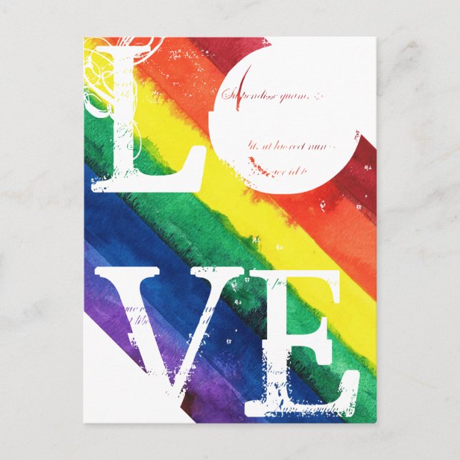 Gay Pride-Regenbogenflagge Postkarte (Vorderseite)