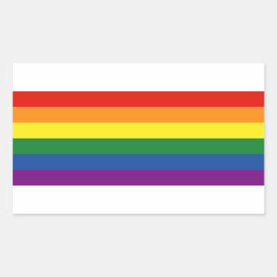 Gay Pride-Regenbogenflagge Rechteckiger Aufkleber