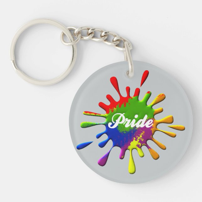 Gay Pride-Regenbogenflagge Schlüsselanhänger (Vorderseite)