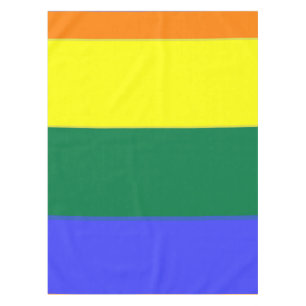 Gay Pride-Regenbogenflagge Streifenmuster Tischdecke
