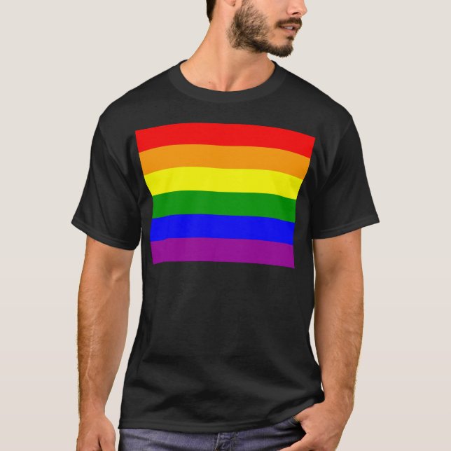Gay Pride-Regenbogenflagge T-Shirt (Vorderseite)