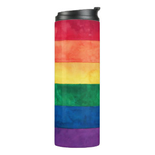Gay Pride-Regenbogenflagge Thermosbecher
