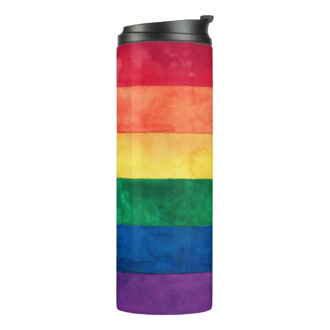 Gay Pride-Regenbogenflagge Thermosbecher (Nach links gedreht)