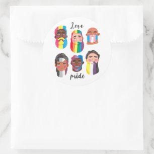 Gay Pride Regenbogenflaggen Runder Aufkleber