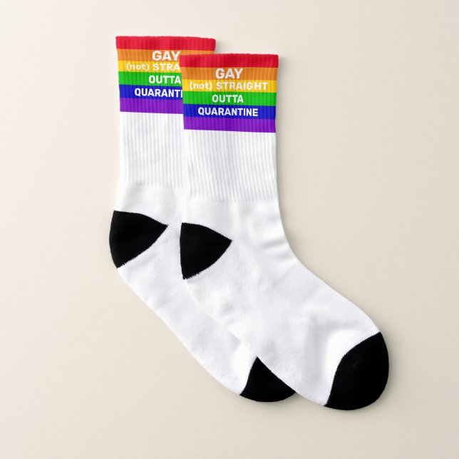 Gay Pride Regenbogenflaggenquarantäne Anführungspa Socken (Paar)