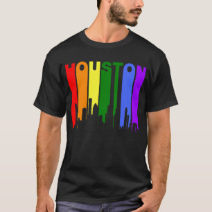 Gay Pride-RegenbogenSkyline Houstons Texas T-Shirt