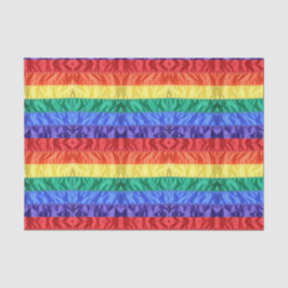 Gay Pride Regenbogenstreifen unter Regenbogenflagg Seidenpapier