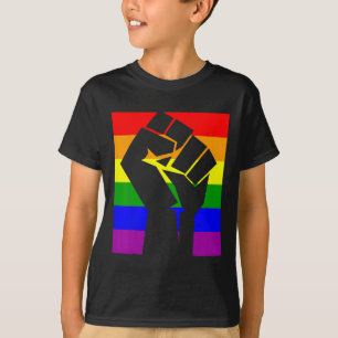 Gay Pride Resist Fist Regenbogenflagge Lgbtq Shirt