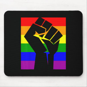 Gay Pride Resist Fist Regenbogenflagge Lgbtq Shirt Mousepad