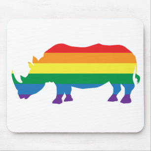 Gay-Pride-Rhino Mousepad