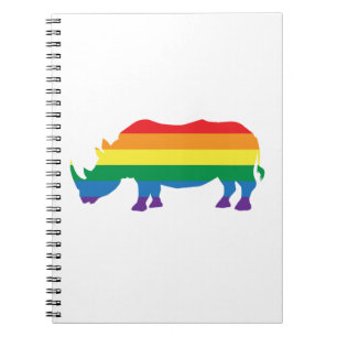 Gay-Pride-Rhino Notizblock