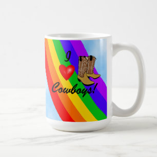 Gay Pride Rodeo-Regenbogen Tasse