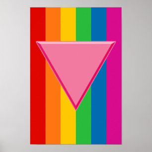 Gay Pride Rosa Dreieck Poster