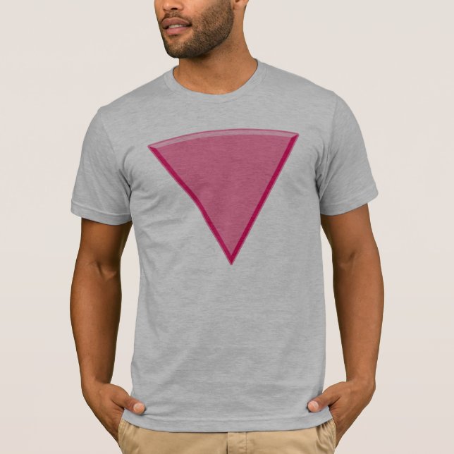 Gay Pride-rosa Dreieck T-Shirt (Vorderseite)