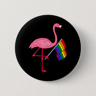 Gay Pride Rosa Flamingo Lgbt Monatsgeschenke Button