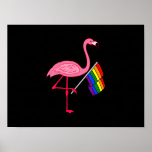 Gay Pride Rosa Flamingo LGBT Monatsgeschenke Poster