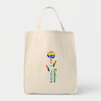Gay Pride Rose Regenbogenflagge Personalisiert Tragetasche