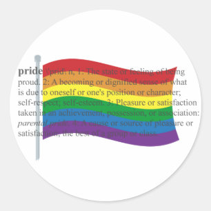 Gay Pride Runder Aufkleber