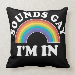 Gay Pride S Men Lgbt Rainbow Sounds Gay Kissen