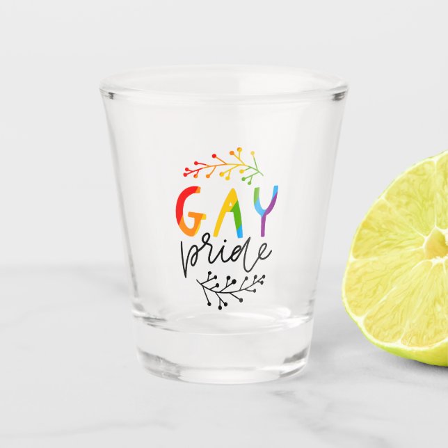 Gay Pride Schnapsglas (Vorderseite)