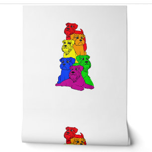 Gay Pride Schnauzer Dog Lover LGBT Funny Rainbow F Tapete