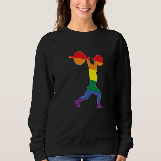Gay Pride-Schwerstübungsgerät Sweatshirt (Vorderseite)