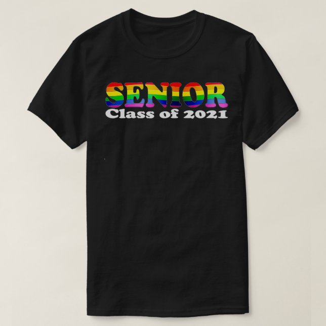 Gay Pride Senior Abschluss Class of 2021 Graduate T-Shirt (Design vorne)