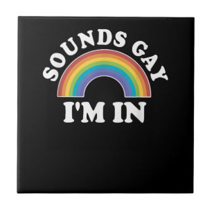 Gay Pride Shirts Männer LGBT Rainbow Sounds Gay Fliese