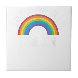 Gay Pride Shirts Männer LGBT Rainbow Sounds Gay Fliese