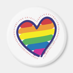 Gay Pride Spirit Heart Magnet