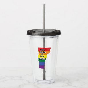Gay Pride Staat Vermont Acryltrinkbecher