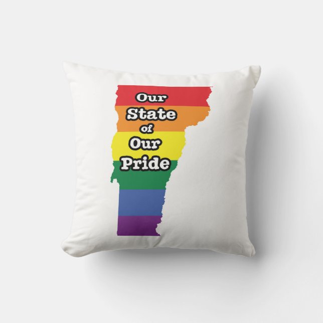 Gay Pride Staat| Vermont Kissen (Vorderseite)