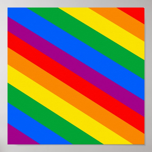 Gay Pride Streifen Poster (Vorne)