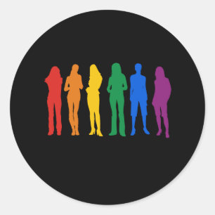 Gay Pride T - Shirt der Frauen Runder Aufkleber