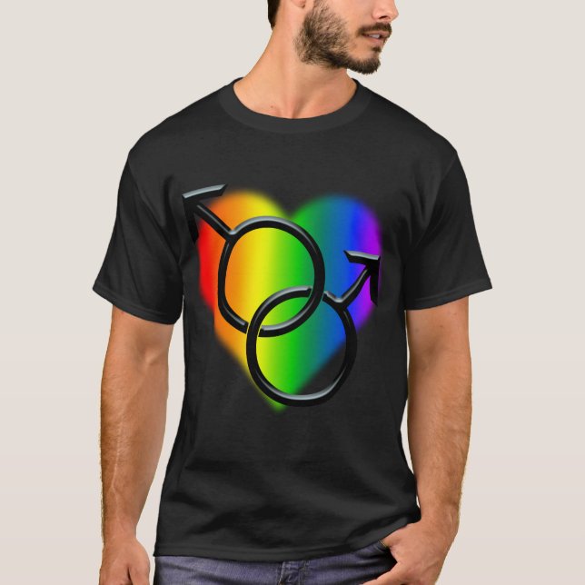 Gay Pride T - Shirt Männer gleichgeschlechtliches  (Vorderseite)
